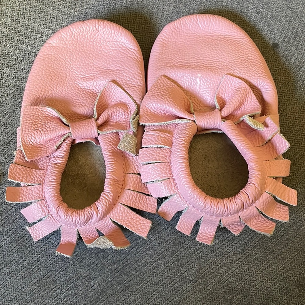 Ballet pink moccasins